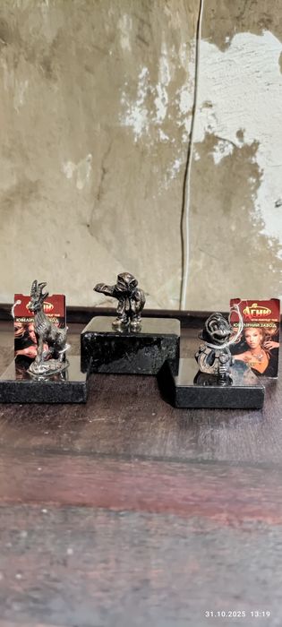 Сувенир серебро, обезьяна, коза