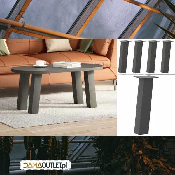 NOGI do stolika komody szafki stalowe 4szt. DaMaOutlet.pl