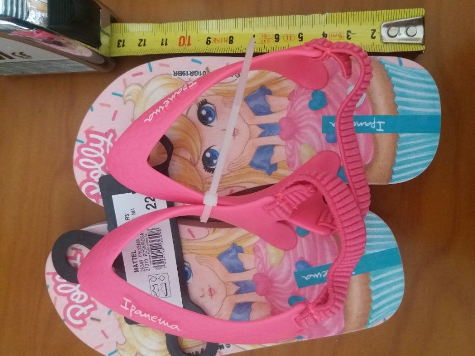 chinelos estilo havaianas para bebé de 2 anos, menina – novos, nr 24