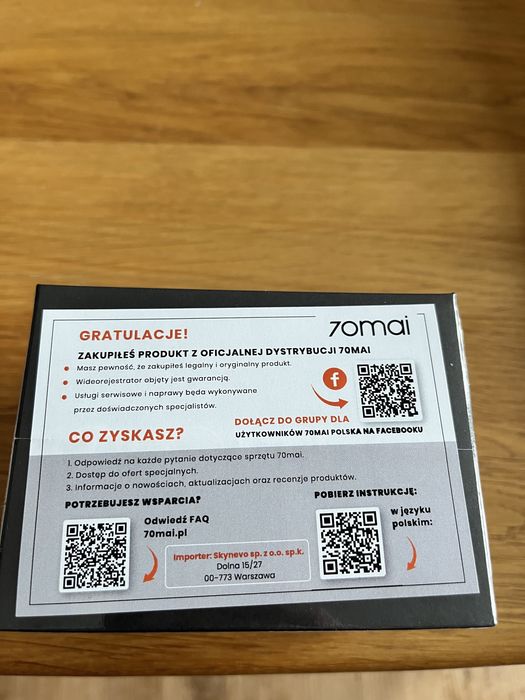 Wideorejestrator kamera samochodowa 70mai Dash Cam Pro Plus+