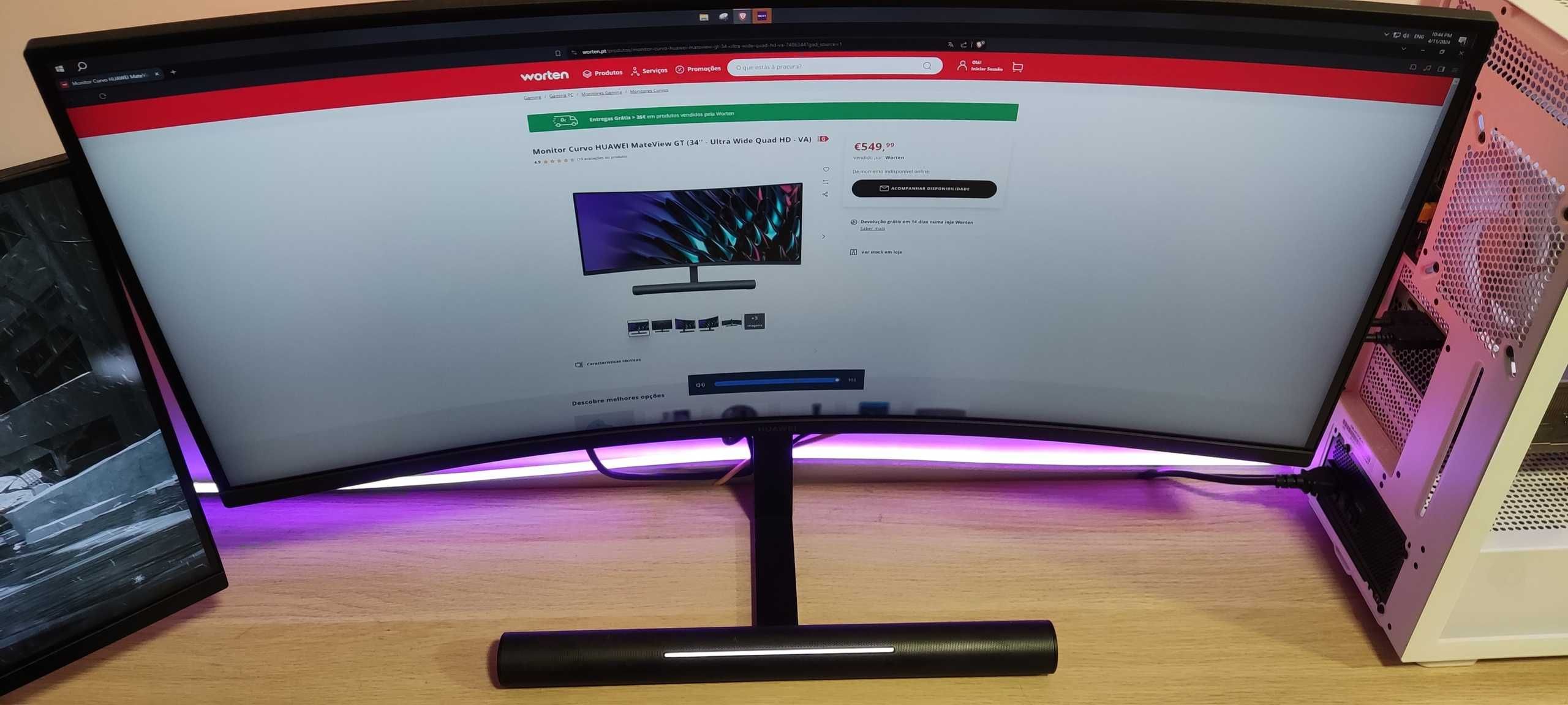 Monitor Huawei MateView GT | 34'' | 165 Hz | UltraWide QHD | Soundbar