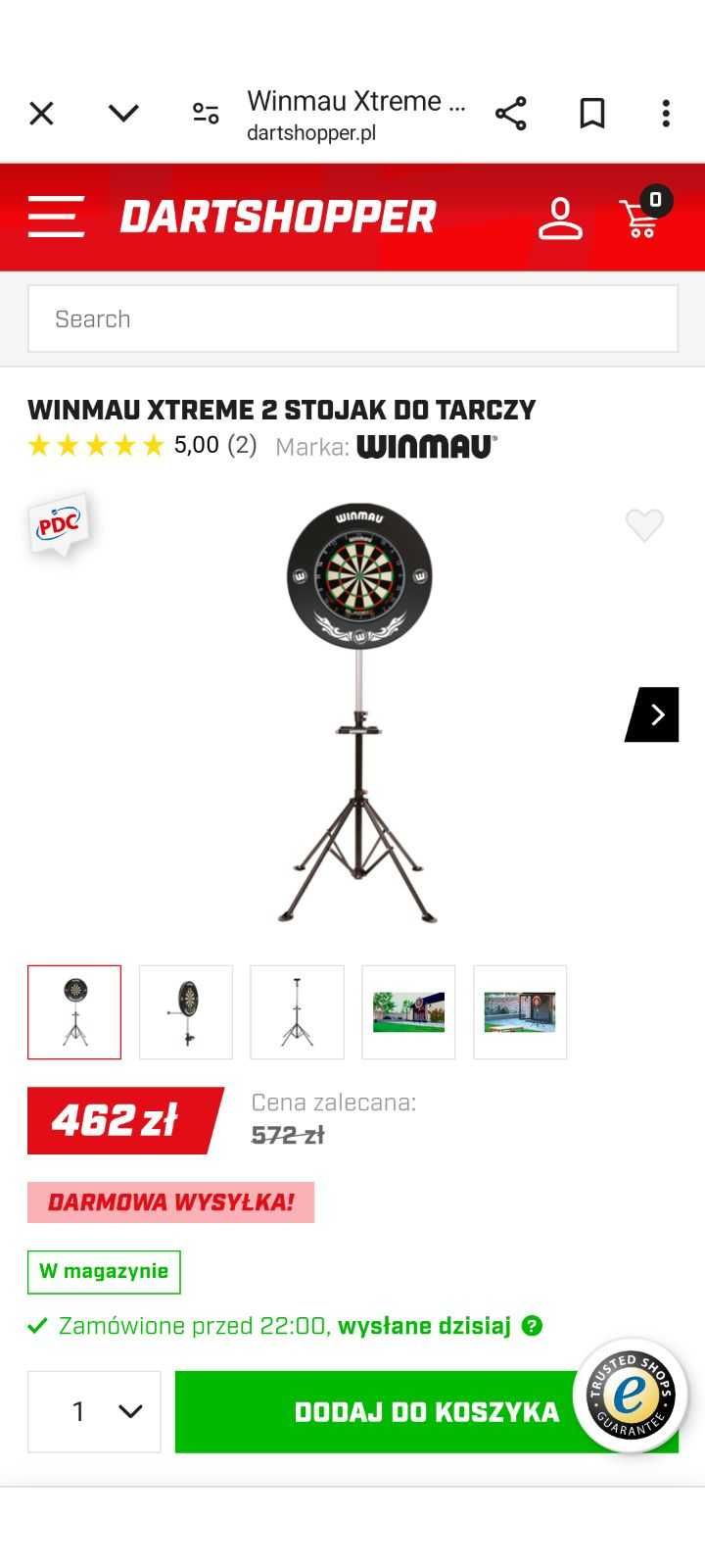 Stojak pod łuk czy wiatrówkę - Stojak do tarczy Winmau Xtreme 2