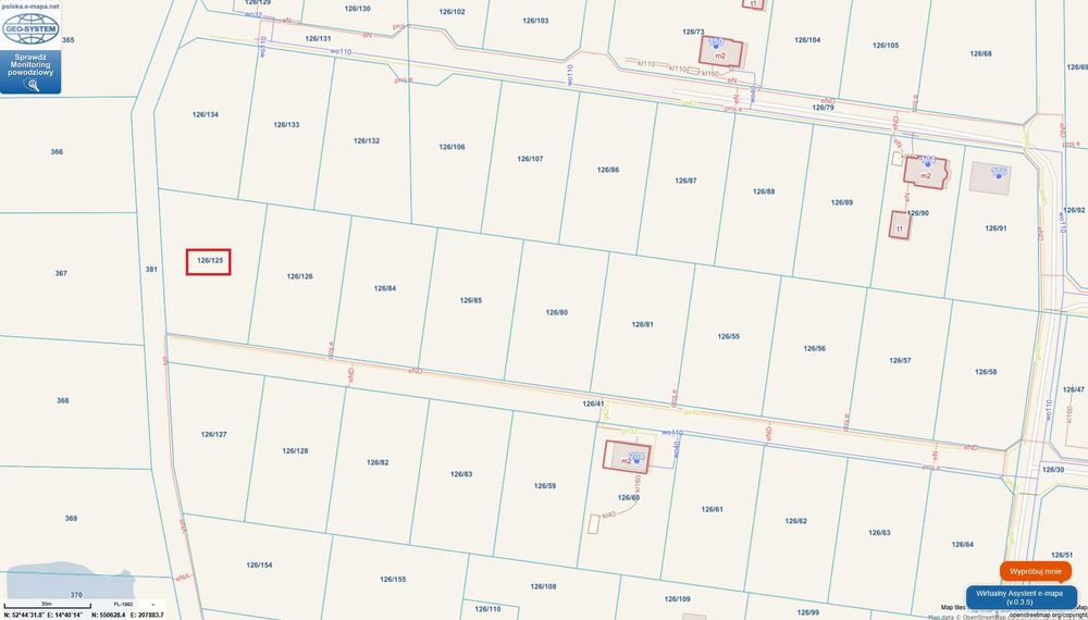 Działka budowlana DĘBNO ul. Chojeńska 1690m2 JESZCZE NOWSZA CENA