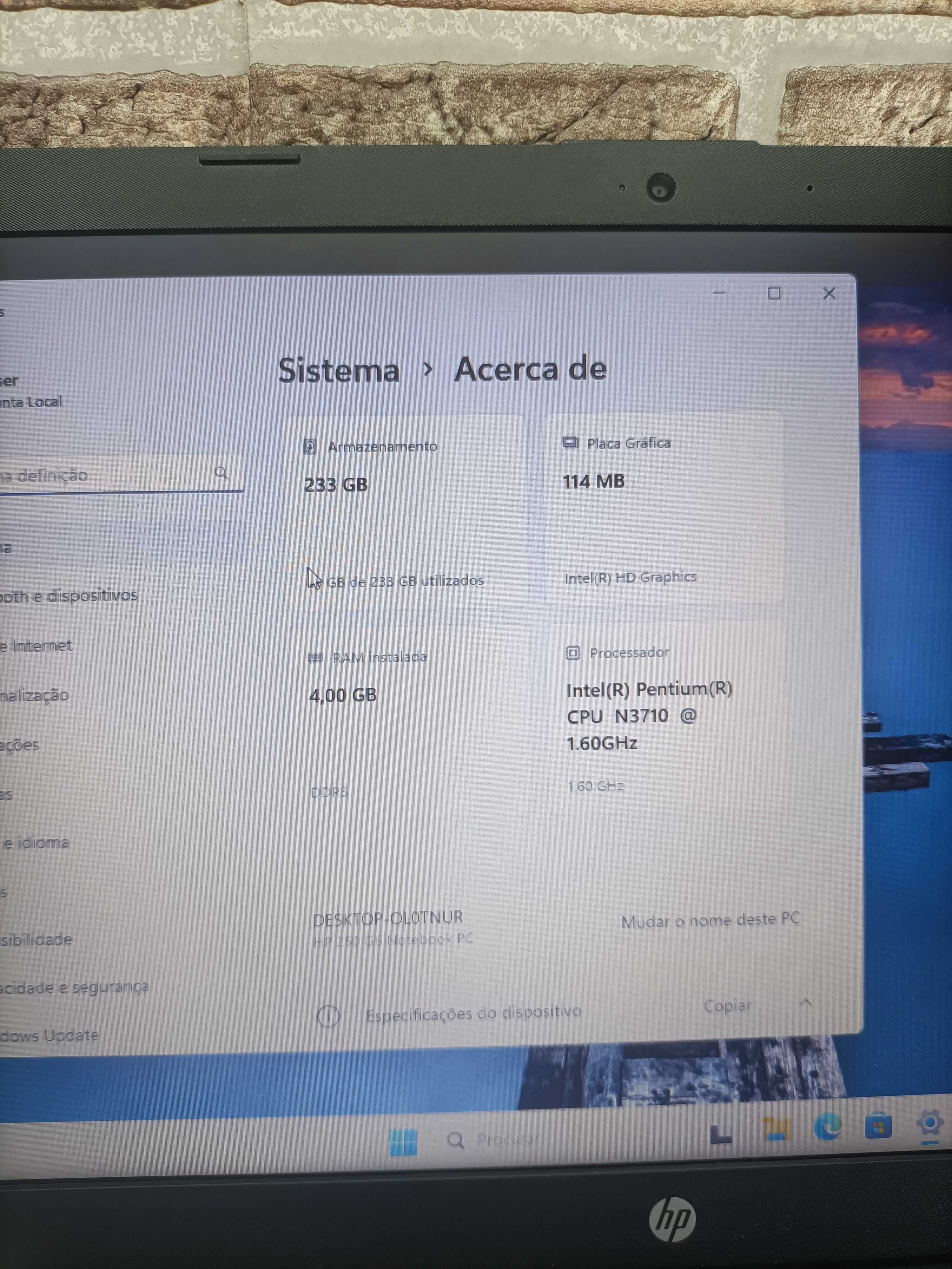 HP 250 G6 portátil