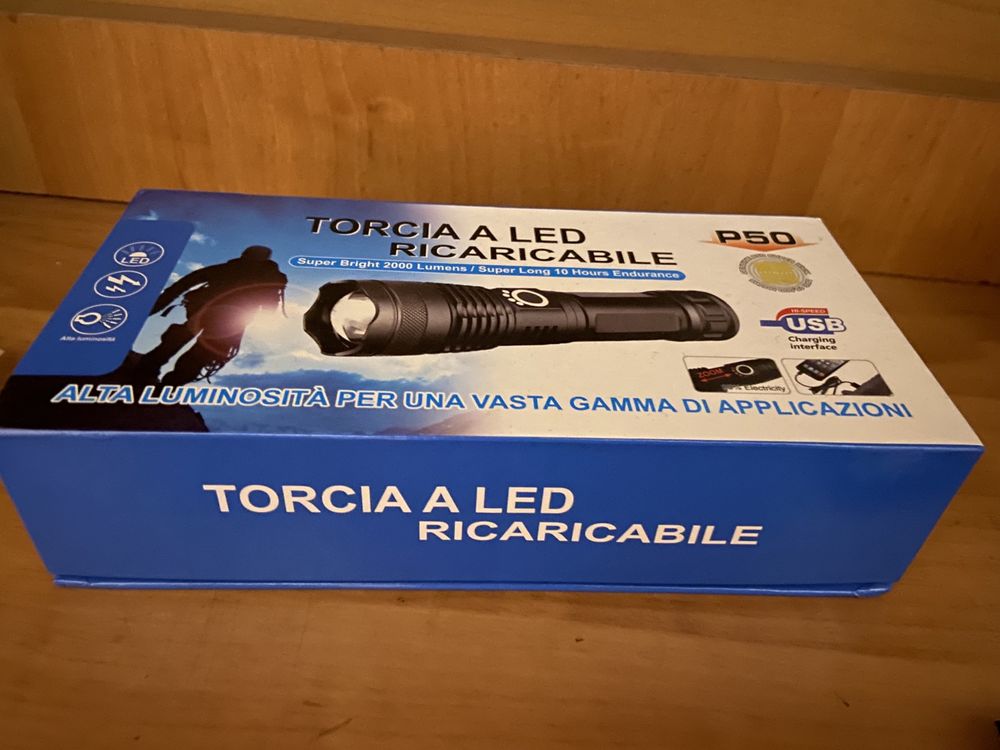 Torcia a Led Ricaricabile p50