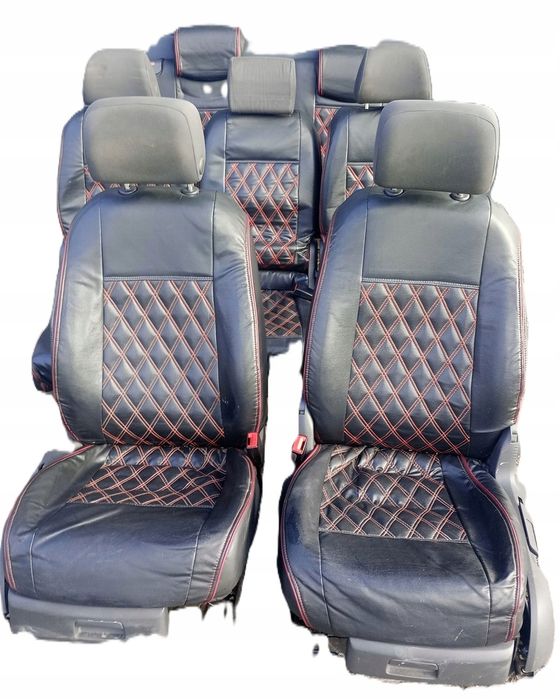 Pokrowce skórzane na Fotele Komplet VW Touran i/ii 7-OSOBOWE