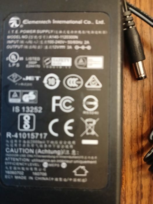 Zasilacz impulsowy I.T.E. 12V 3A  5.5/2.1 mm