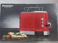 Czerwony toster SilverCtest (Lidl) fabrycznie nowy.