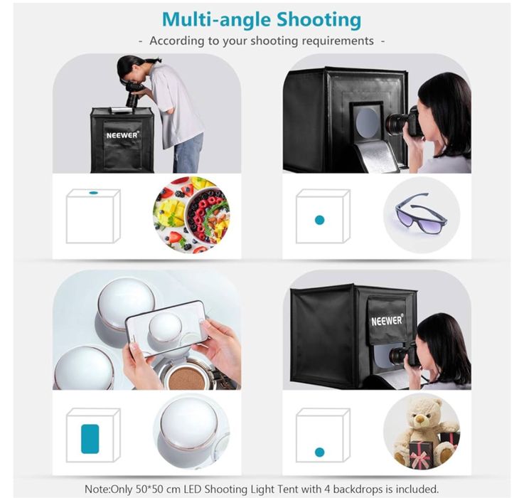 Caixa de luz 50x50 para fotografia