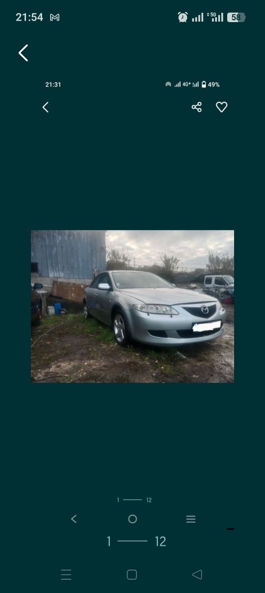 Mazda 2.0 gasolho ano 2003 so peças
