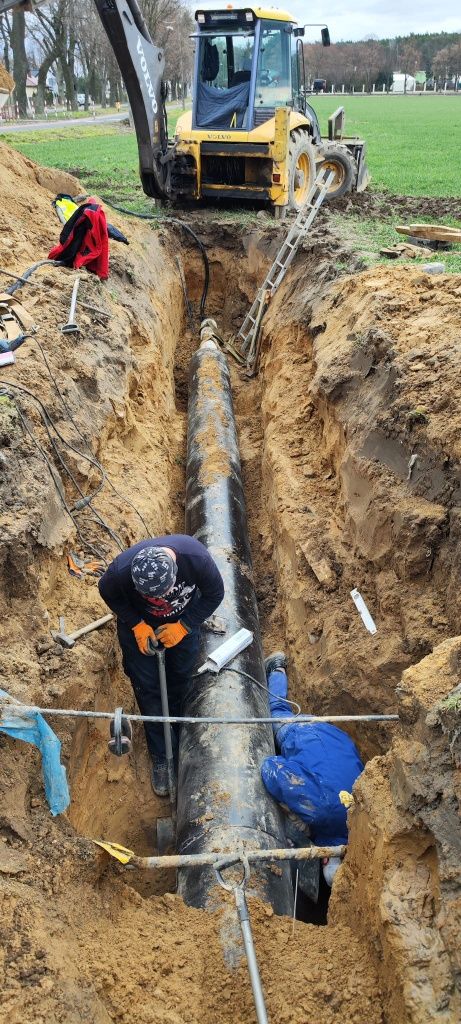 Wbijanie rur przewierty sterowane minikoparka przeciski kret Kościan