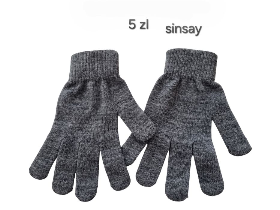 Szare rekawiczki sinsay rozmiar uniwersalny s/m