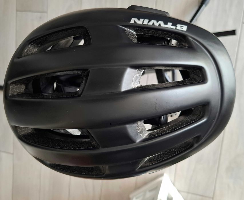 Kask rowerowy BTWIN czarny (56-61cm)