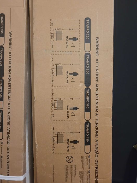 trampolins 90kg com rede