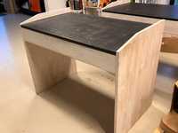 Drewniane biurko z szufladą -  komplet 2 szt.