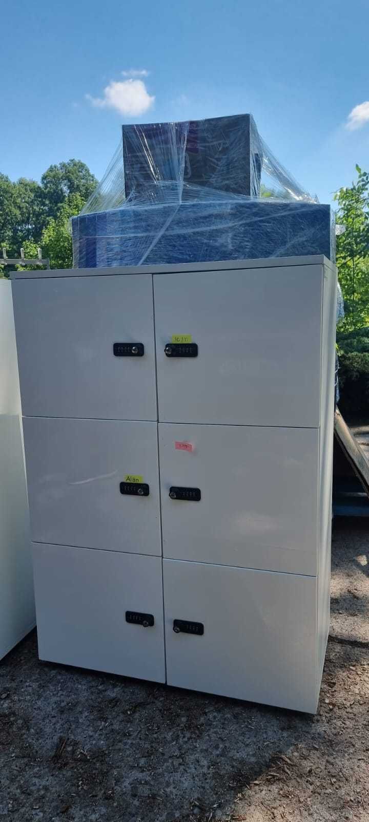 Locker biały lockery białe 6 skrytek szafka skrytkowa