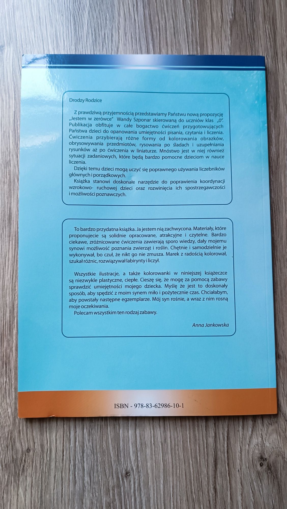 Książka dla przedszkolaka, z ćwiczeniami "Jestem w zerówce, mam 6lat",