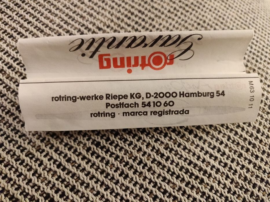 Caneta Rotring 600 Made in Germany (janela de cor)