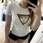 T-shirt damski Guess duże logo