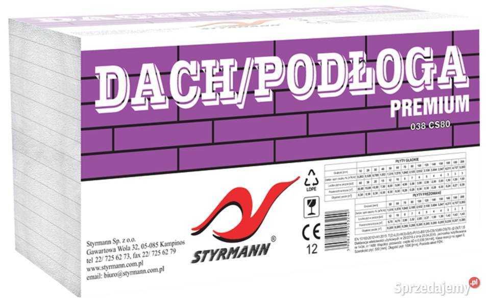 Styropian Dach-Podłoga Premium EPS 80-038 STYRMANN