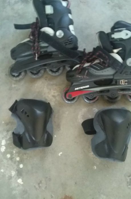 Patins em linha com proteção