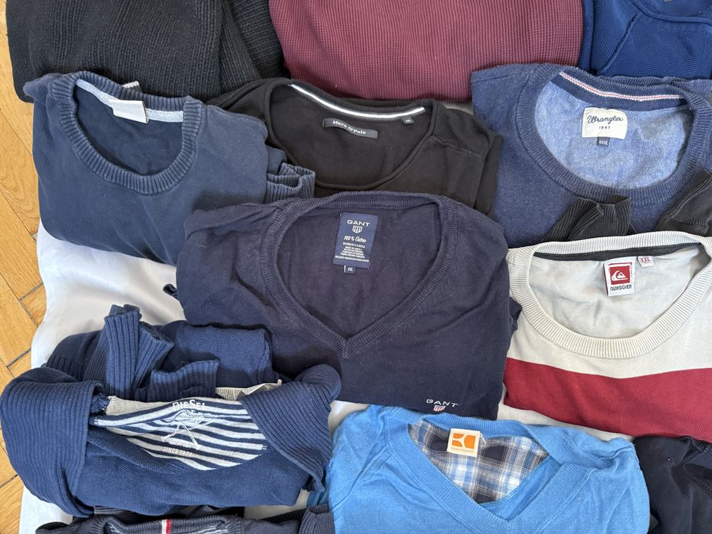 Bulk swetrow paczka ubrań 23 sztuk tommy hilfiger hugo boss gant