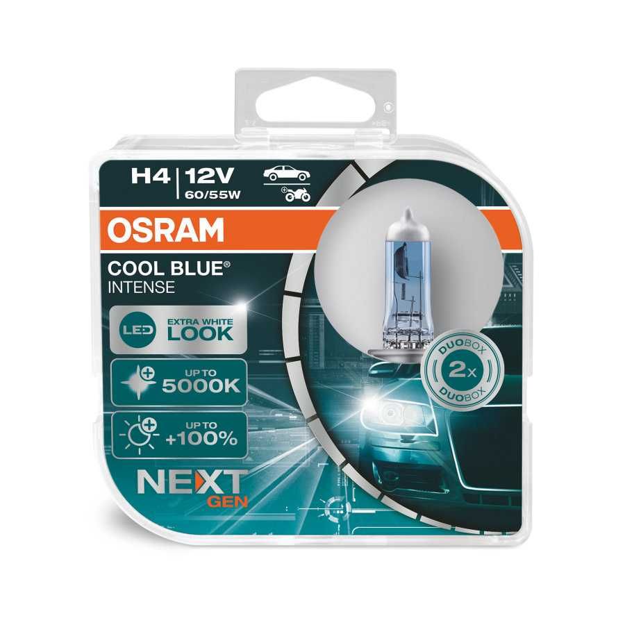 Lâmpadas Osram Cool Blue Intense Next GEN 5000K +100% H1/H4/H7/H8/H11