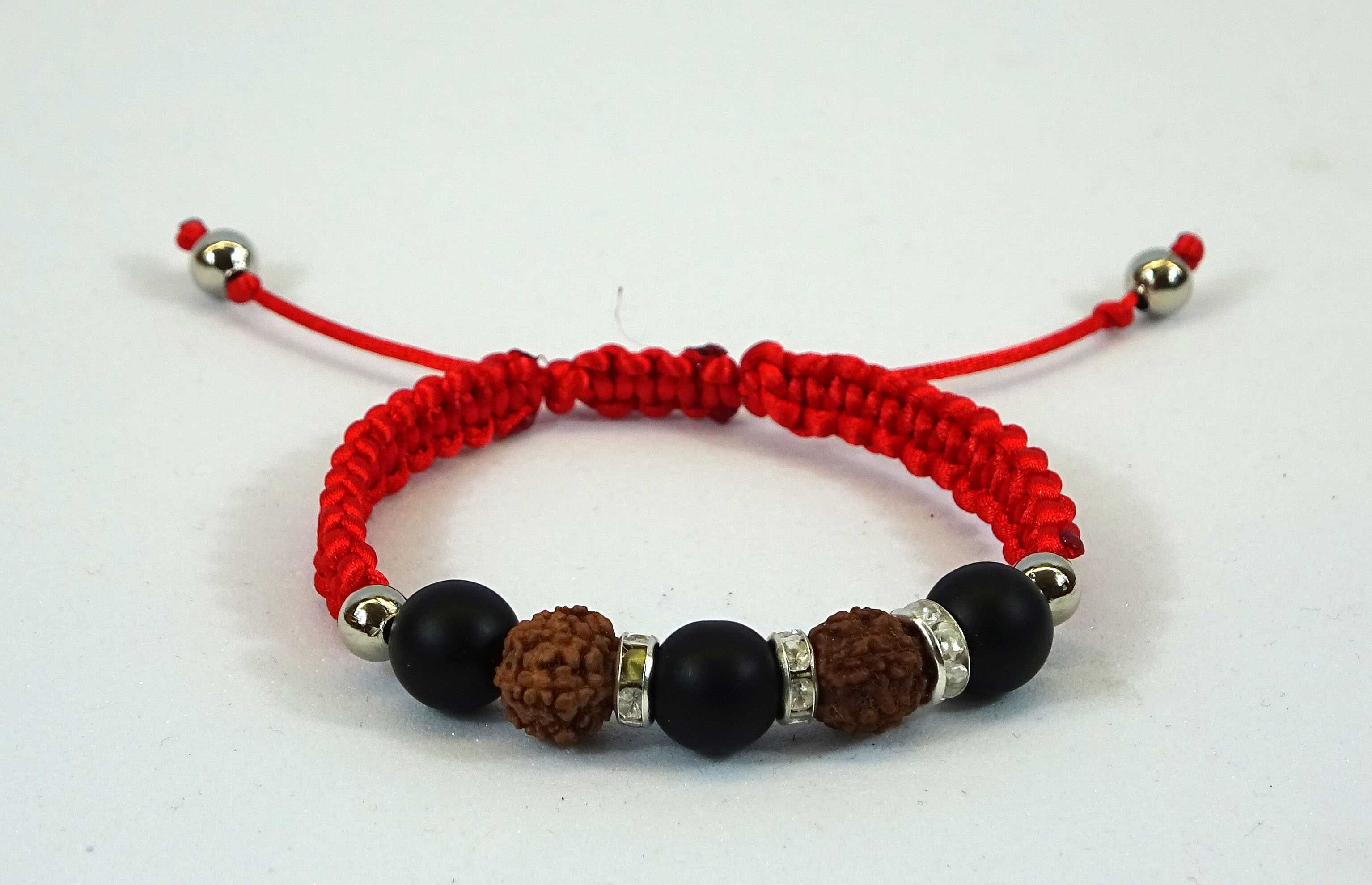 Pulseiras em Rudraksha (Rudra)e pedra natural semipreciosa