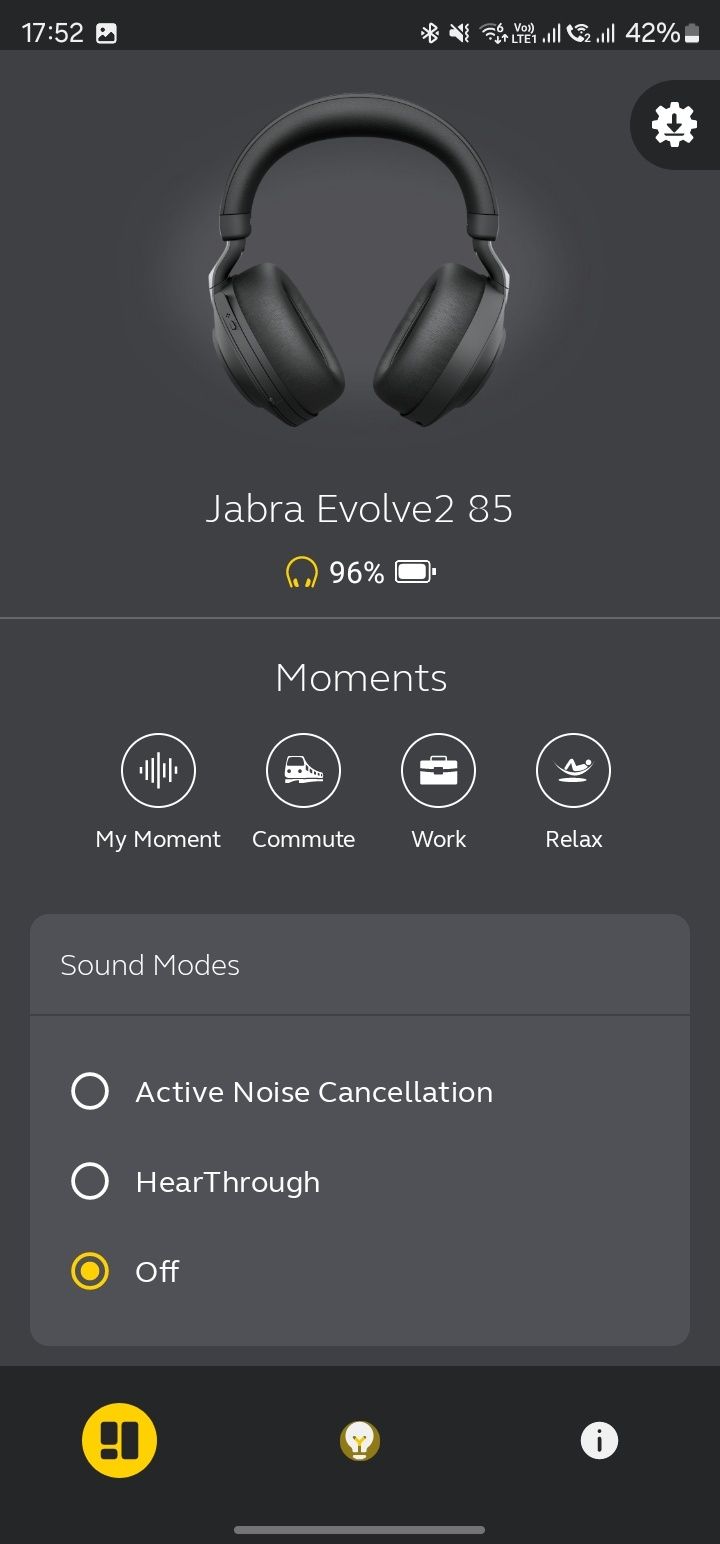 Навушники з мікрофоном JABRA Evolve2 85