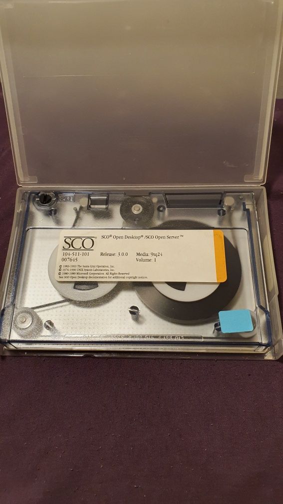 Kaseta magnetyczna,karta pamięci,Instalka systemu operacyjnego SCO