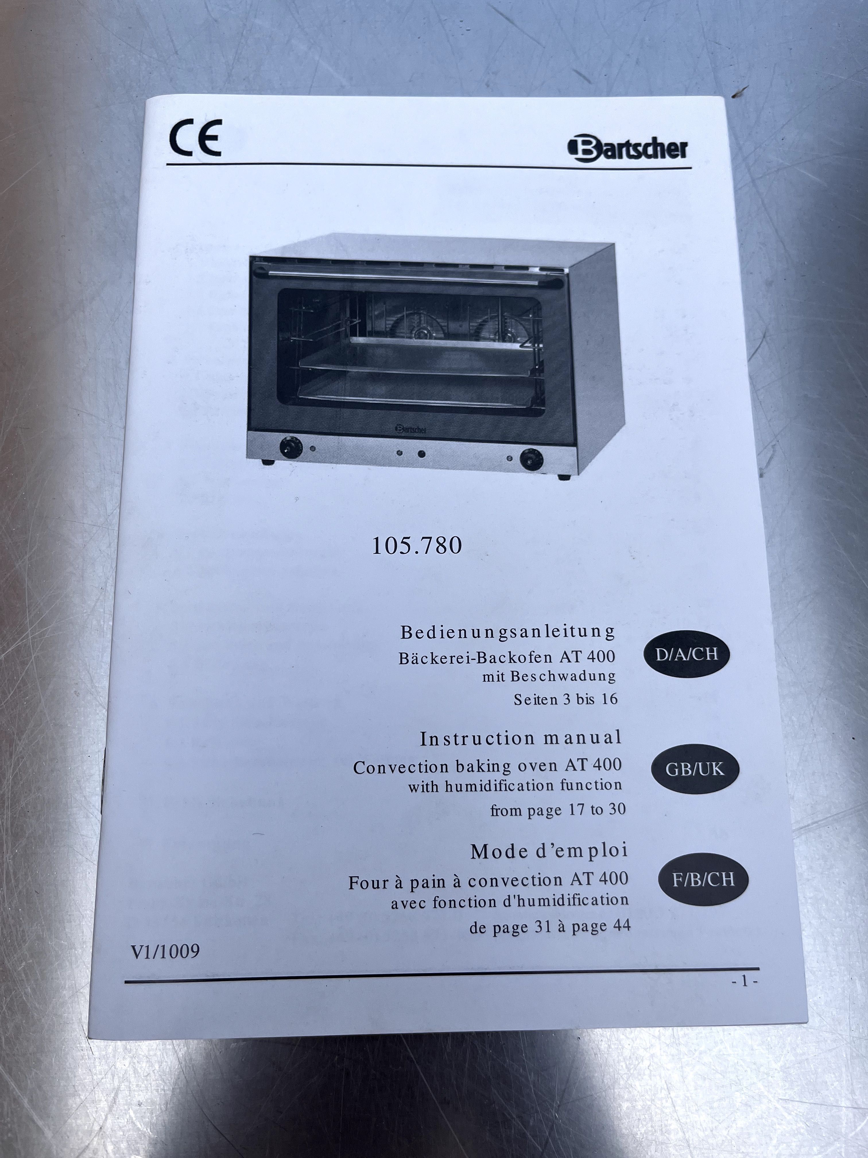 Forno de Convecção AT 400 com função de humidificação