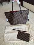 Od ręki Louis Vuitton, LV, Neverfull, Damier Ebene, GM, numer seryjny