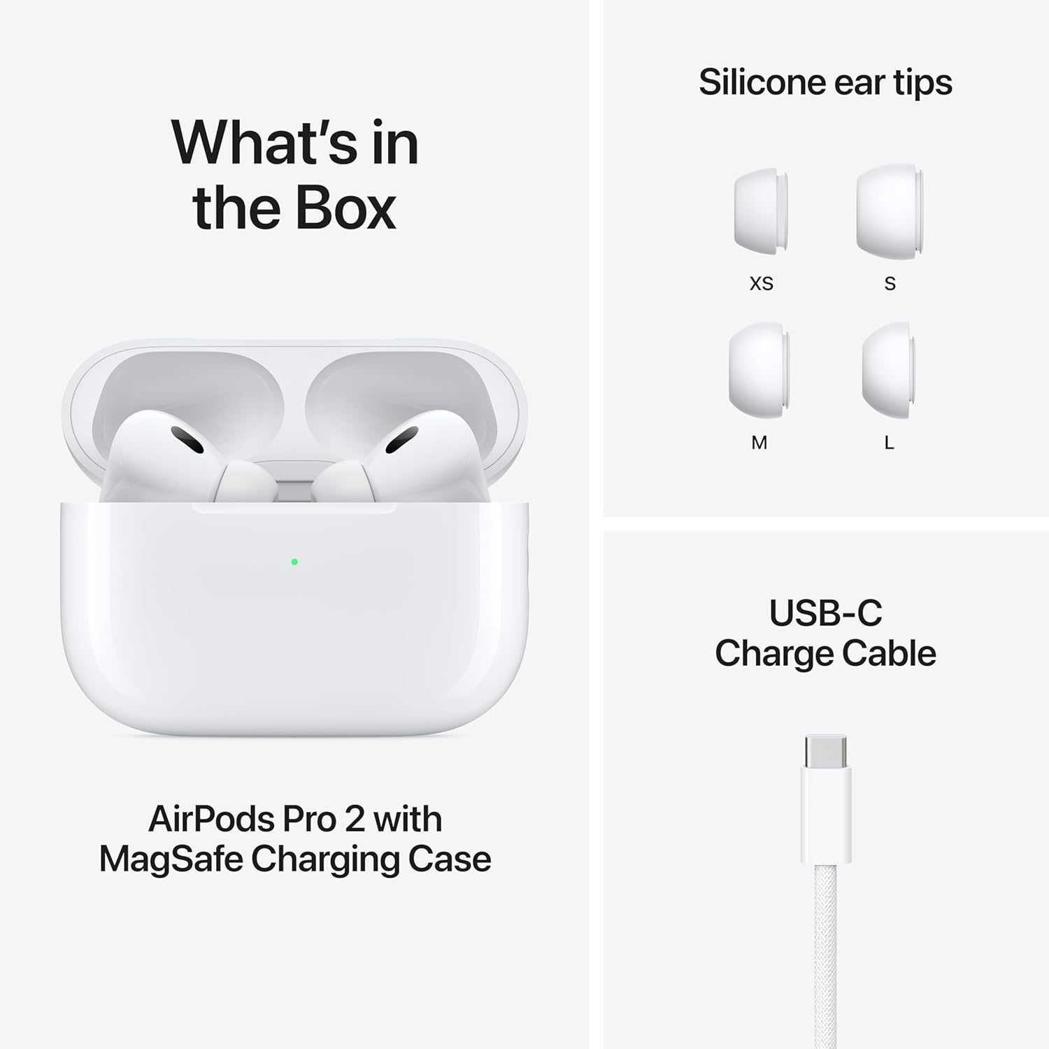 Нові Apple AirPods PRO 2 2nd Gen 2023 H2 Chip, USB-C MTJV3LL Оригінал