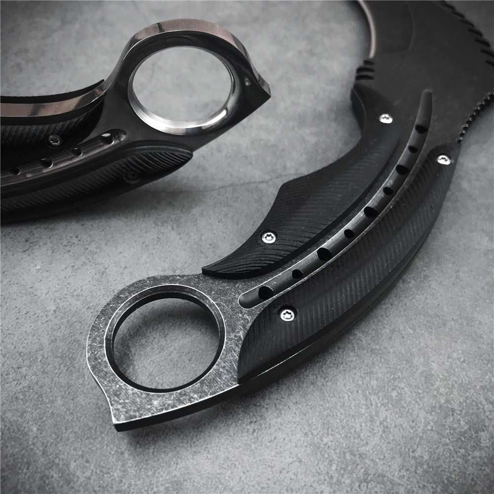 Nóż Karambit taktyczny CZARNA WDOWA Full Tang CS-GO ND47