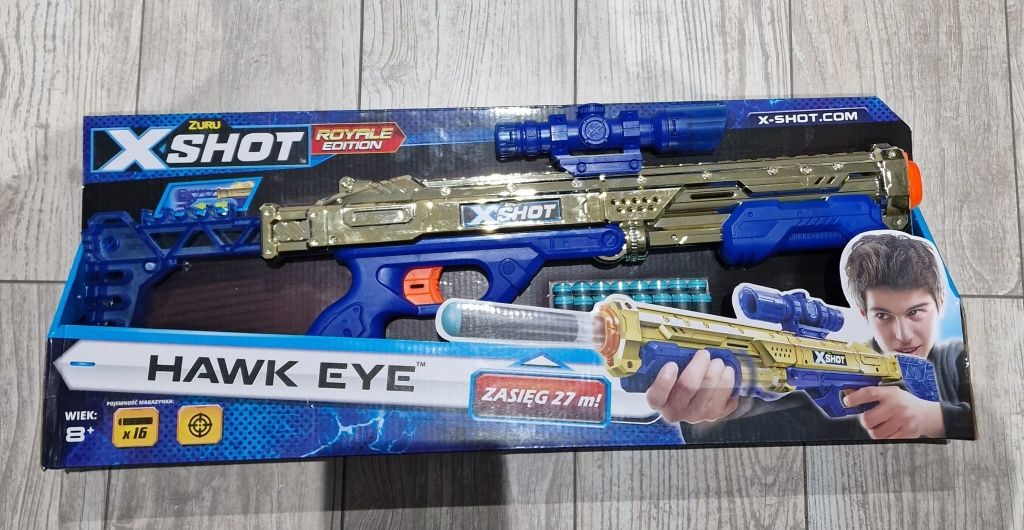 Wyrzutnia Pistolet Zuru X-shot Hawk Eye 16 strzałek