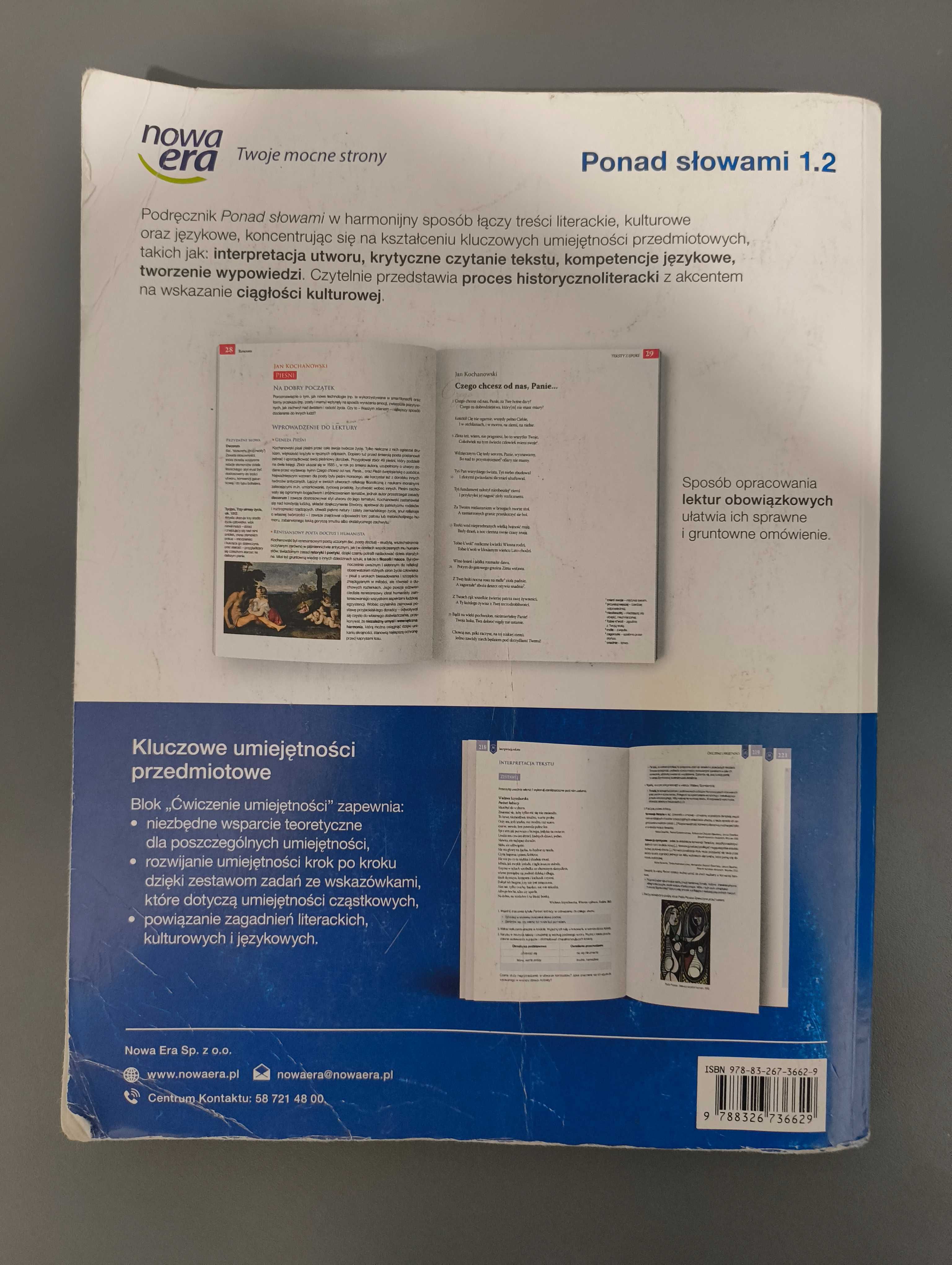 Podręcznik Ponad słowami 1 część 2 podstawa i rozszerzenie