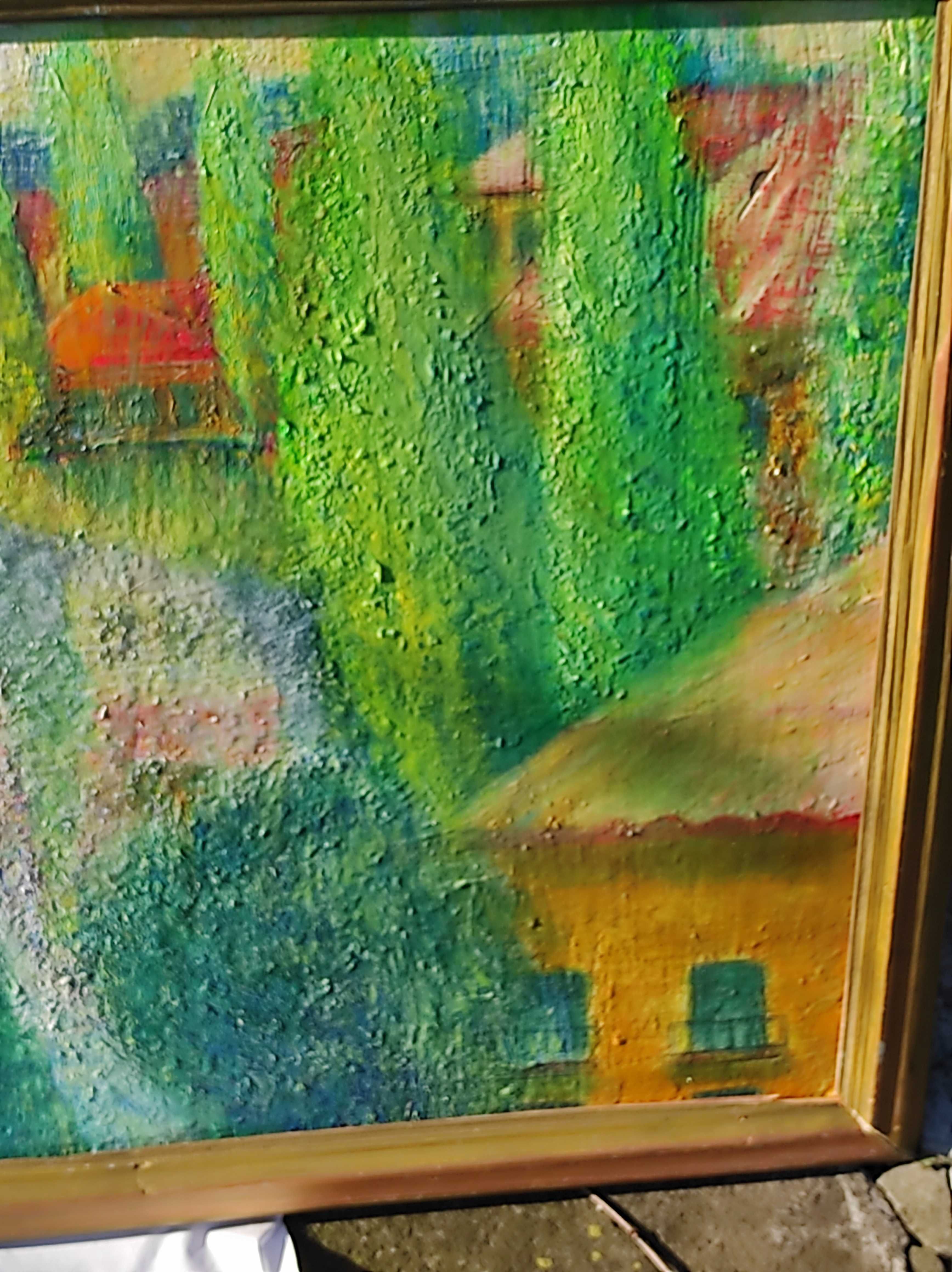 Картина "Вечориэ закат...",к/масло,80*45,импрессионизм
