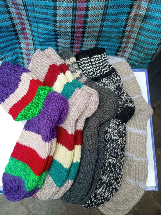 Носки вязаные, тёплые