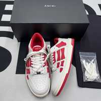 buty Amiri Skel Top Low White Red (38-45)