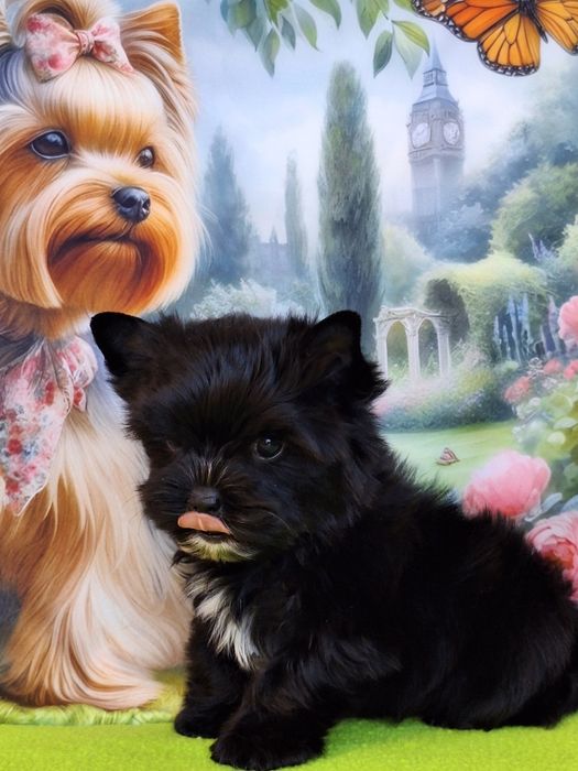 Yorkshire terrier czarny z paszportem i rodowodem