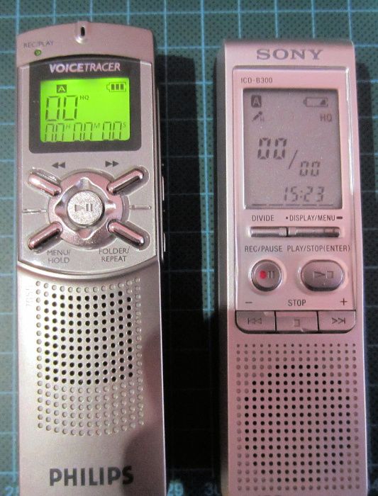 Conjunto Gravadores Sony ICD-B300, ICD-B7 + Philips VoiceTracer 7655