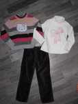 116 Hello Kitty sweter golf i spodnie welurowe Cool Club