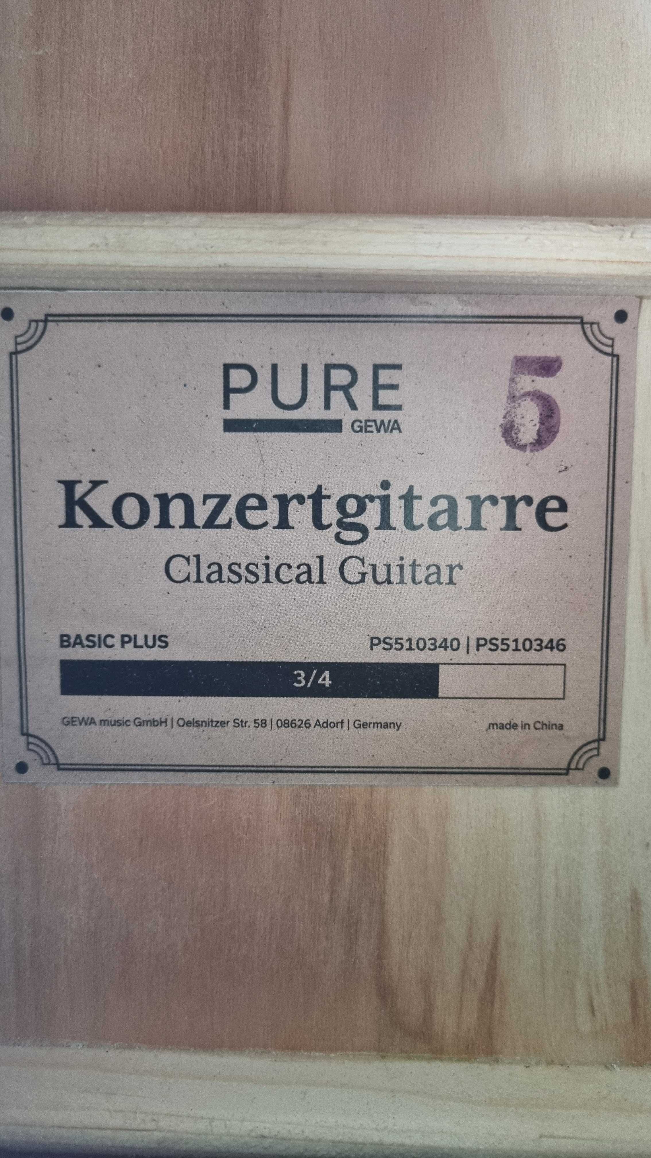 Класична гітара GEWA pure Basic Plus 3/4 + чохол