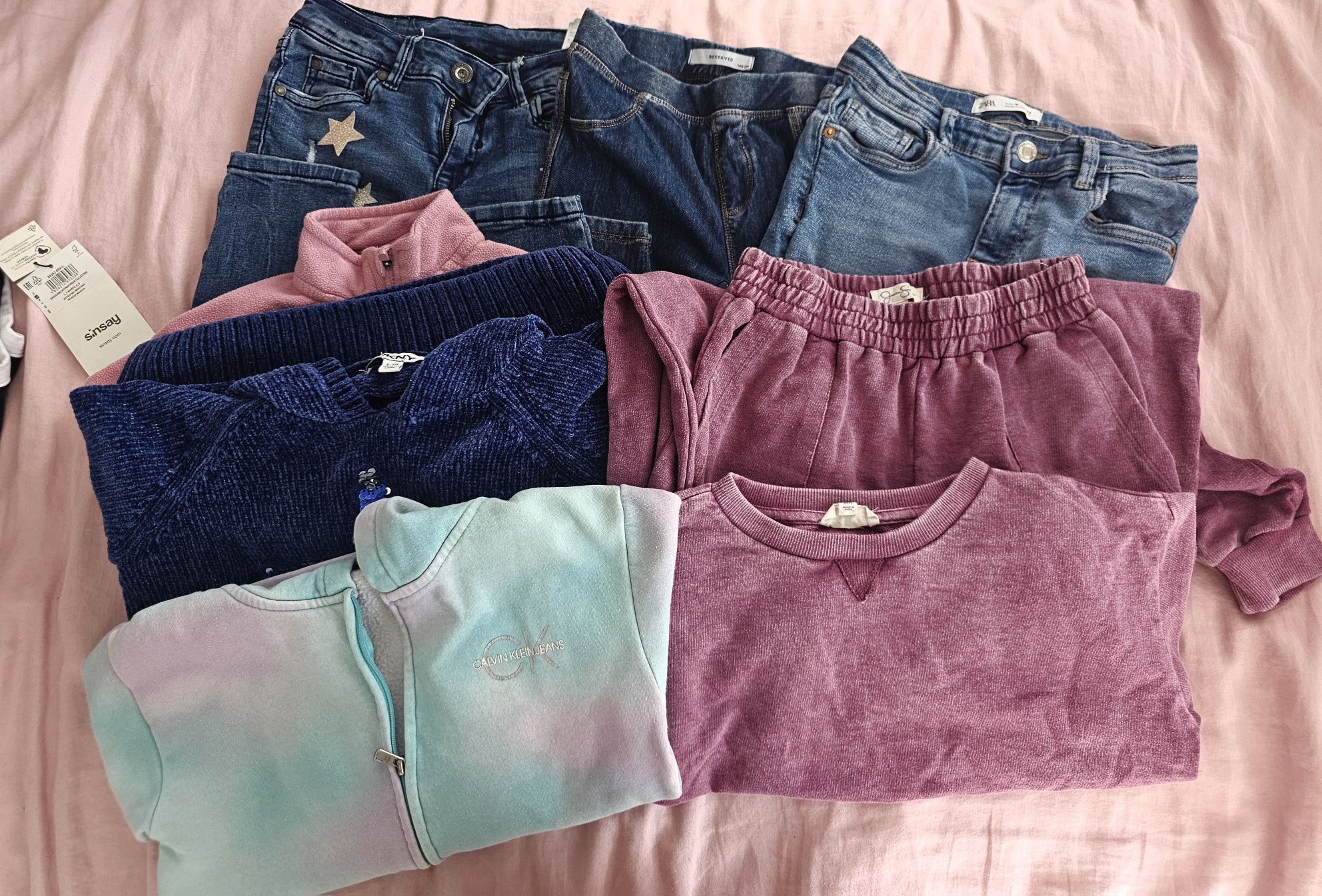 Paka Calvin Klein, zara, DKNY,reserved, 4F 134/140 "2,5zł za szt."
