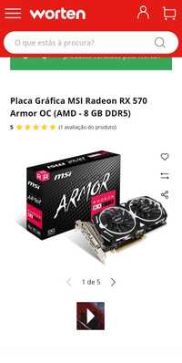 AMD RX570 8Gb DDR5 Msi