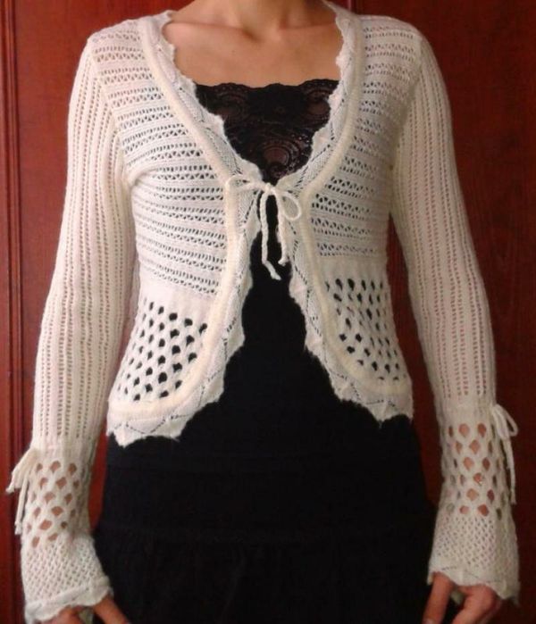 Кофтина xs/s  без гудзиків ажурна