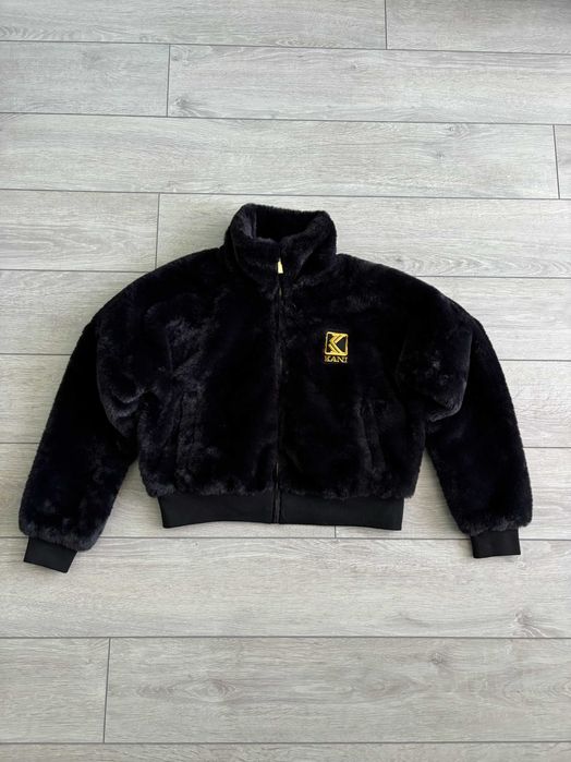 Чорна Шерпа Шуба Karl Kani Teddy M Розмір Куртка Тедді Кожух Оригінал