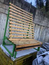 Expositor de fruta 1.30 mt armação em ferro e ripado em madeira