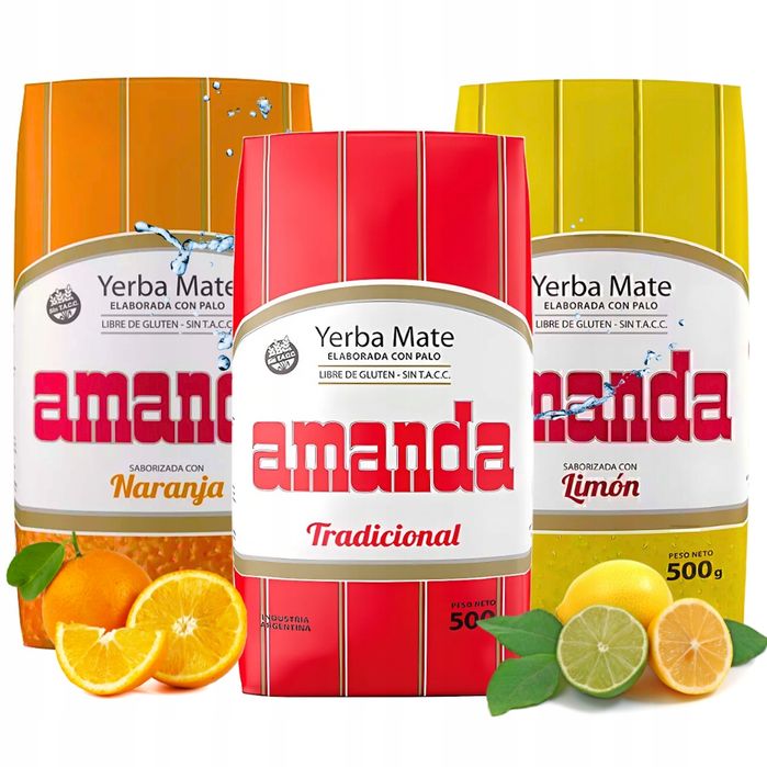 Zestaw Yerba Mate Amanda 3x500g 1,5kg (MIX - SMAKÓW)