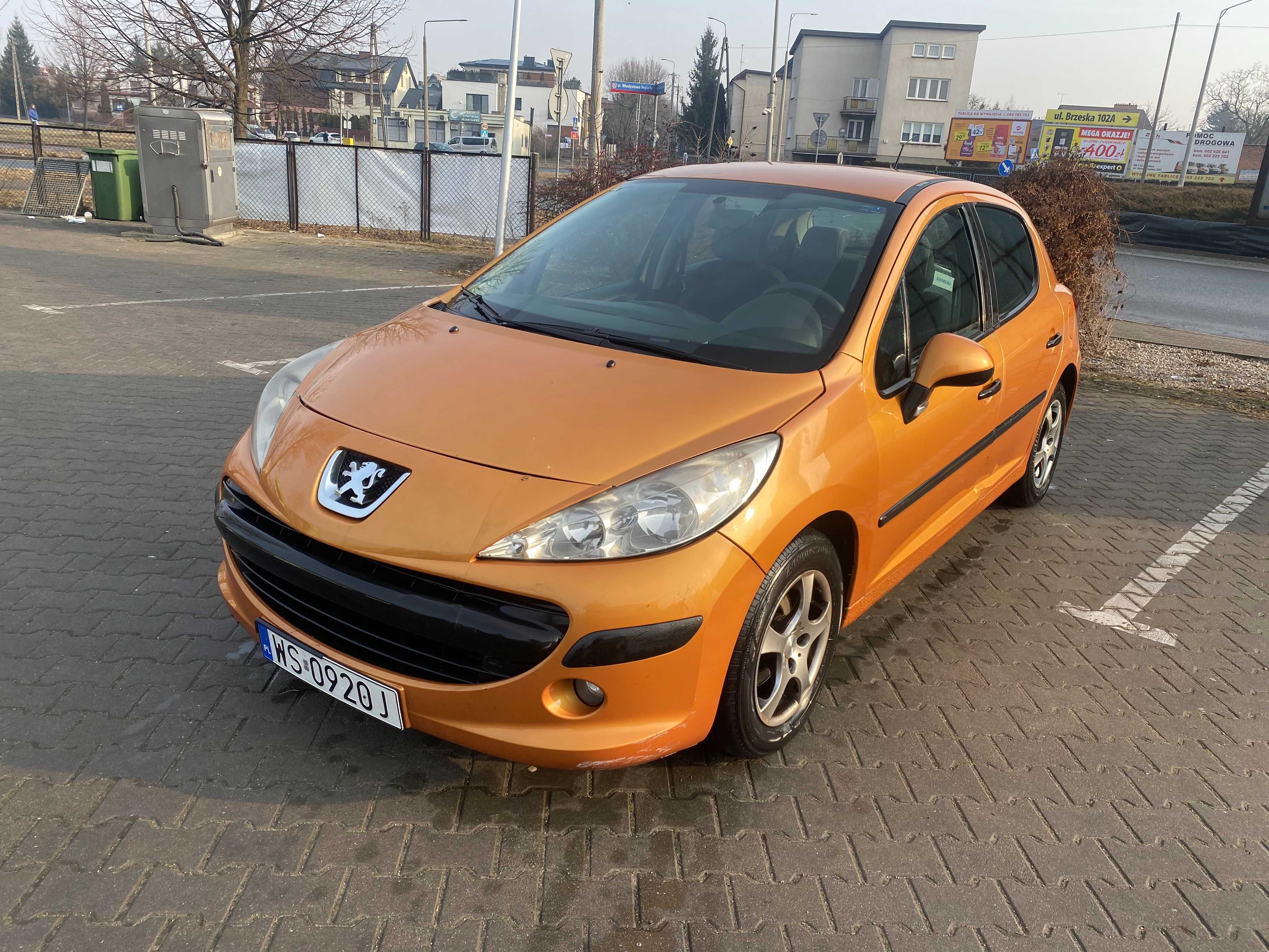 Peugeot 207 1.4 HDI 2006r |  136 tyś przebiegu Złoty KLIMA ALU
